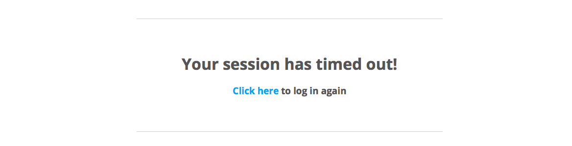 your pandora session timed out problem